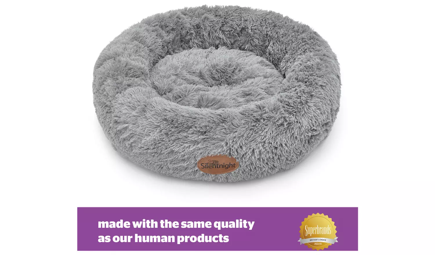 Silentnight Donut Pet Bed Grey - Medium