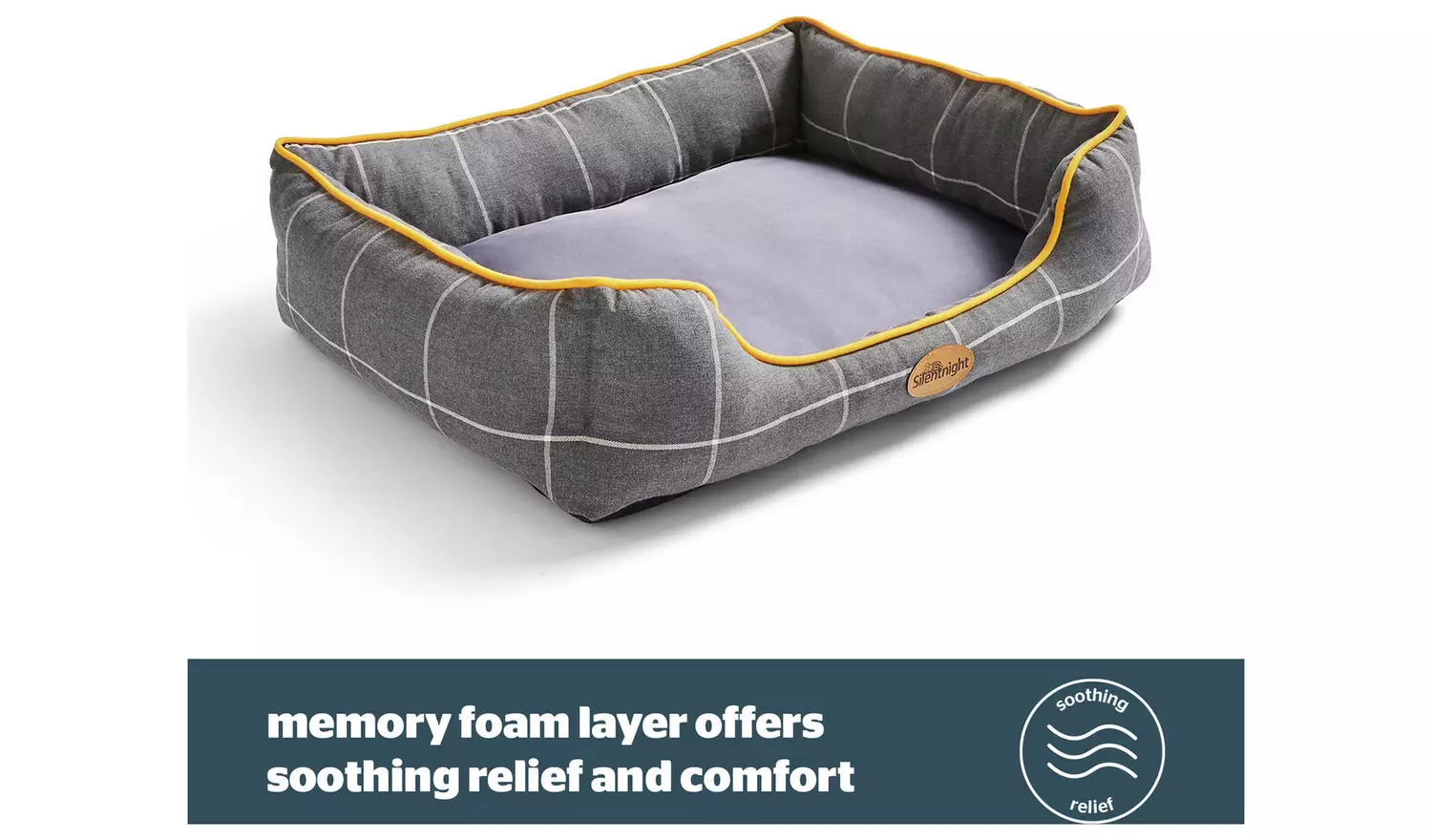 Silentnight Impress Memory Foam Pet Bed Grey - Medium
