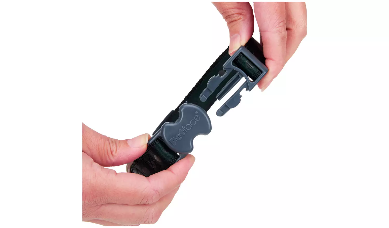 Petface Black Tonal Dots Dog Collar - Small