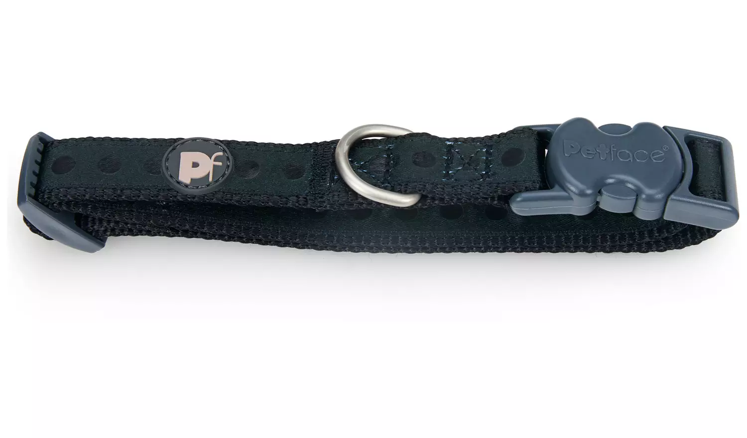 Petface Black Tonal Dots Dog Collar - Small