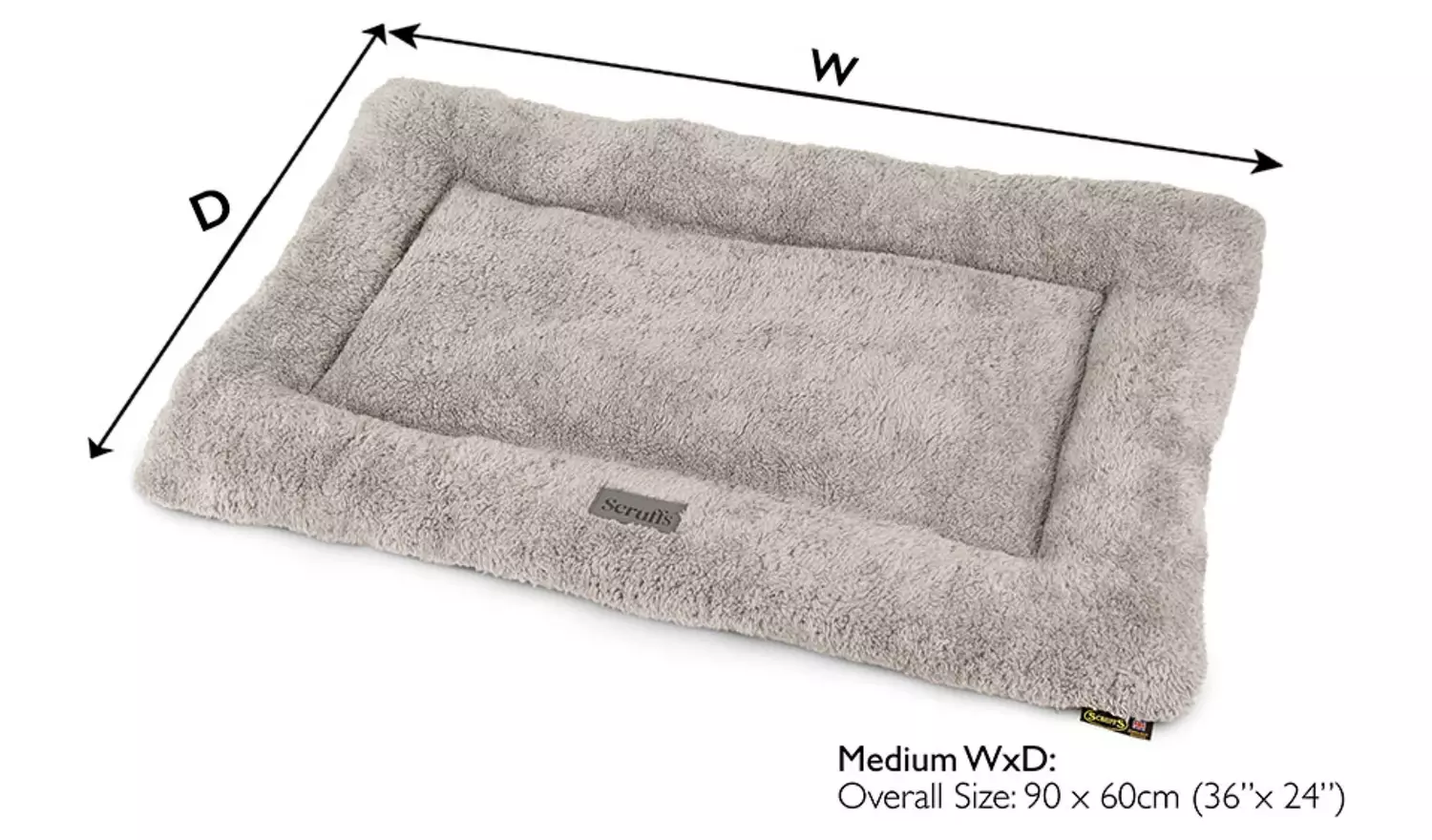 Scruffs Cosy Dog Grey Crate Mat - Medium