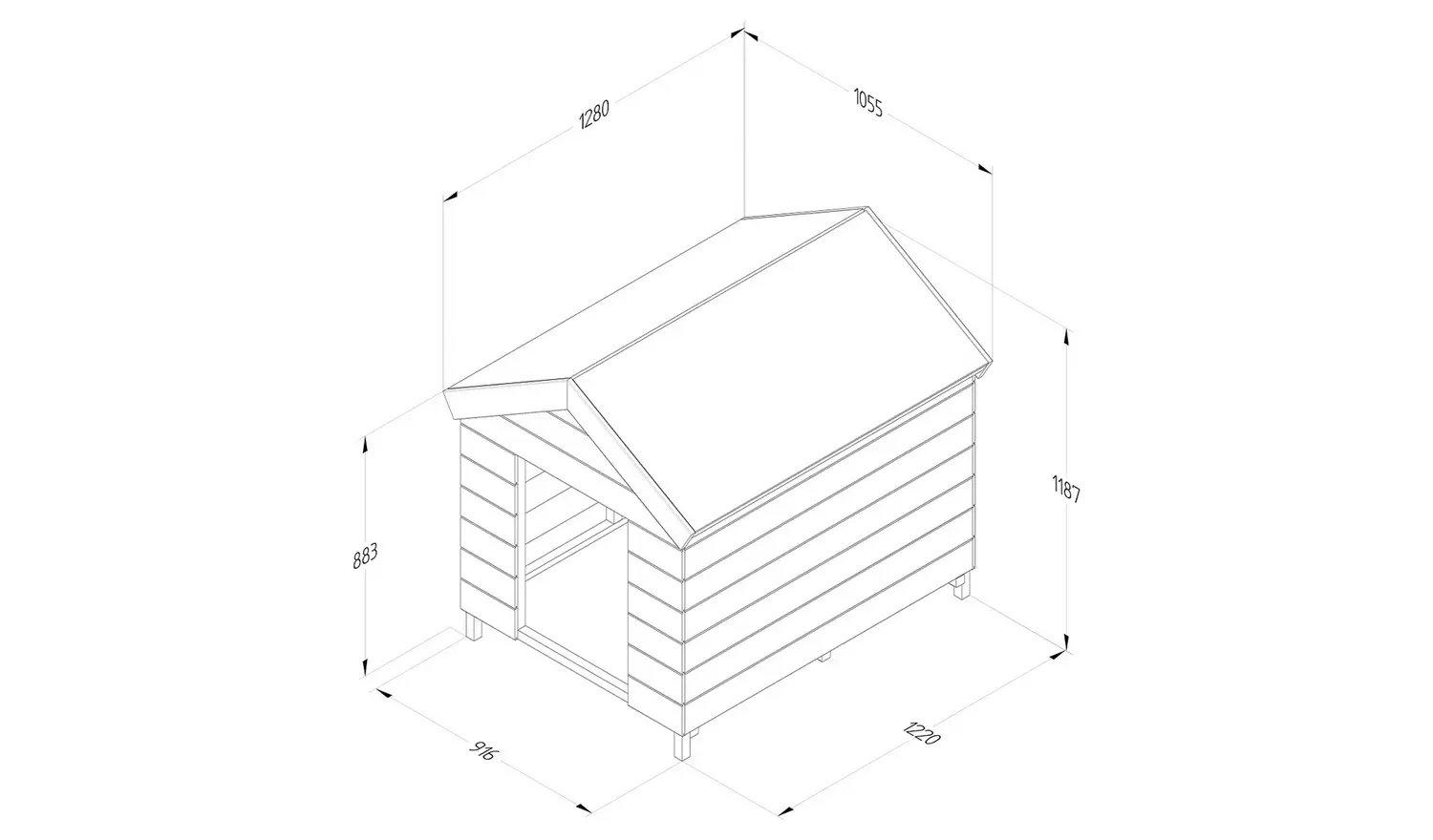 Forest Garden Wooden Dog Kennel