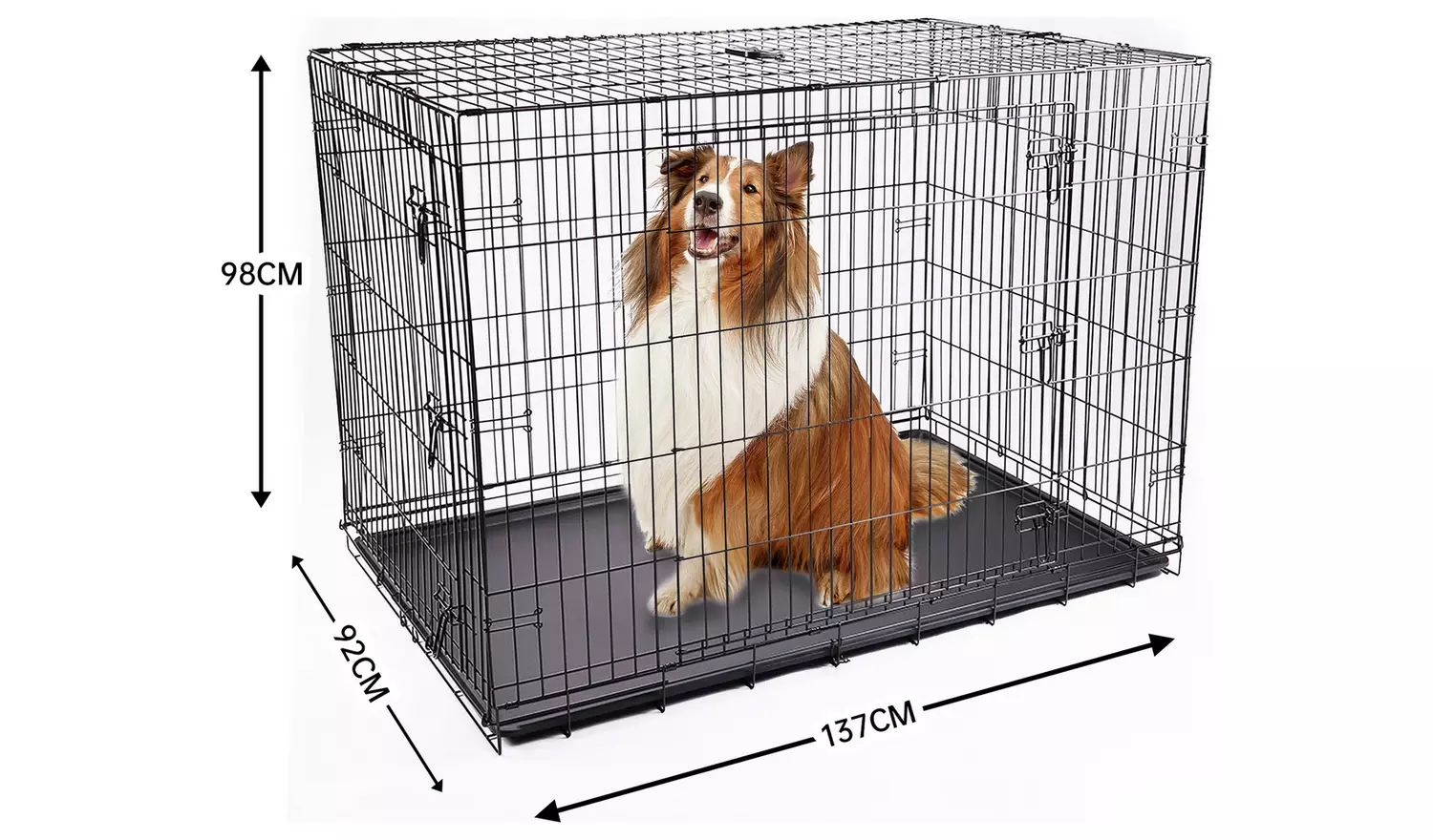 Double Door 54 inch Pet Cage - XXL