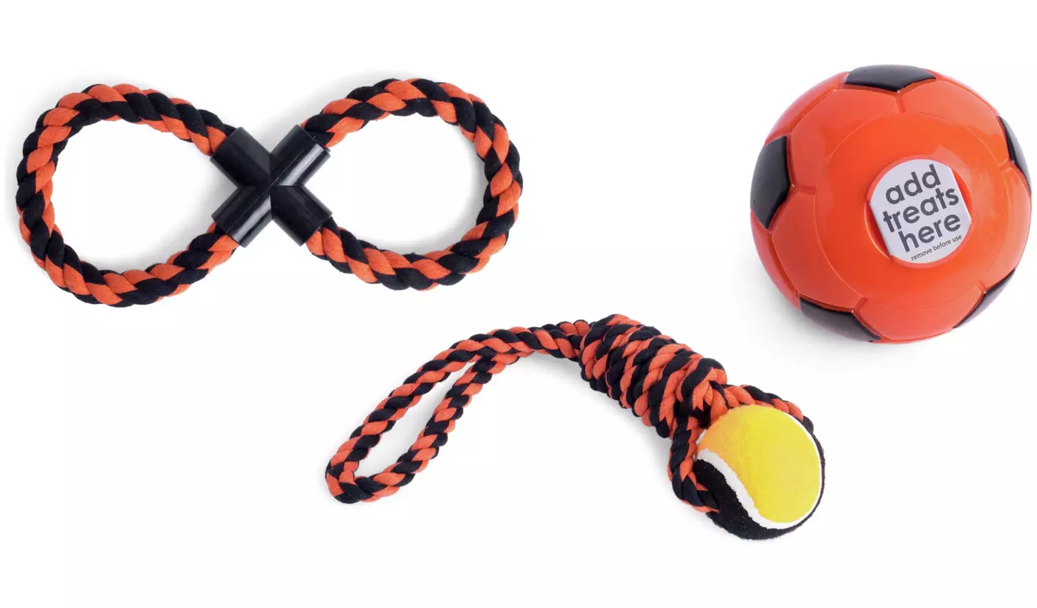 Petface Strong Tennis Ball Rope Dog Toy Set