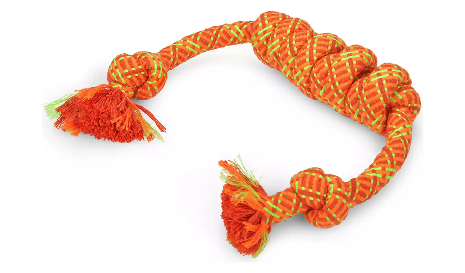 Glow In The Dark HI VIS Rope And Rugby Ball Dog Toy Bundle