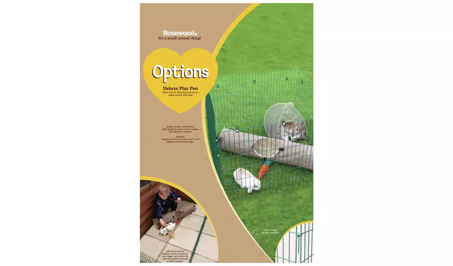 Rosewood Deluxe Animal Play Pen - Small