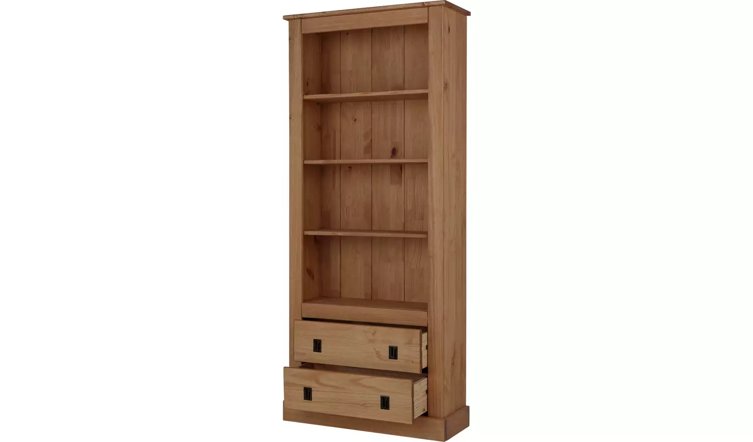 Argos Home Solid Pine 2 Drawer Bookcase