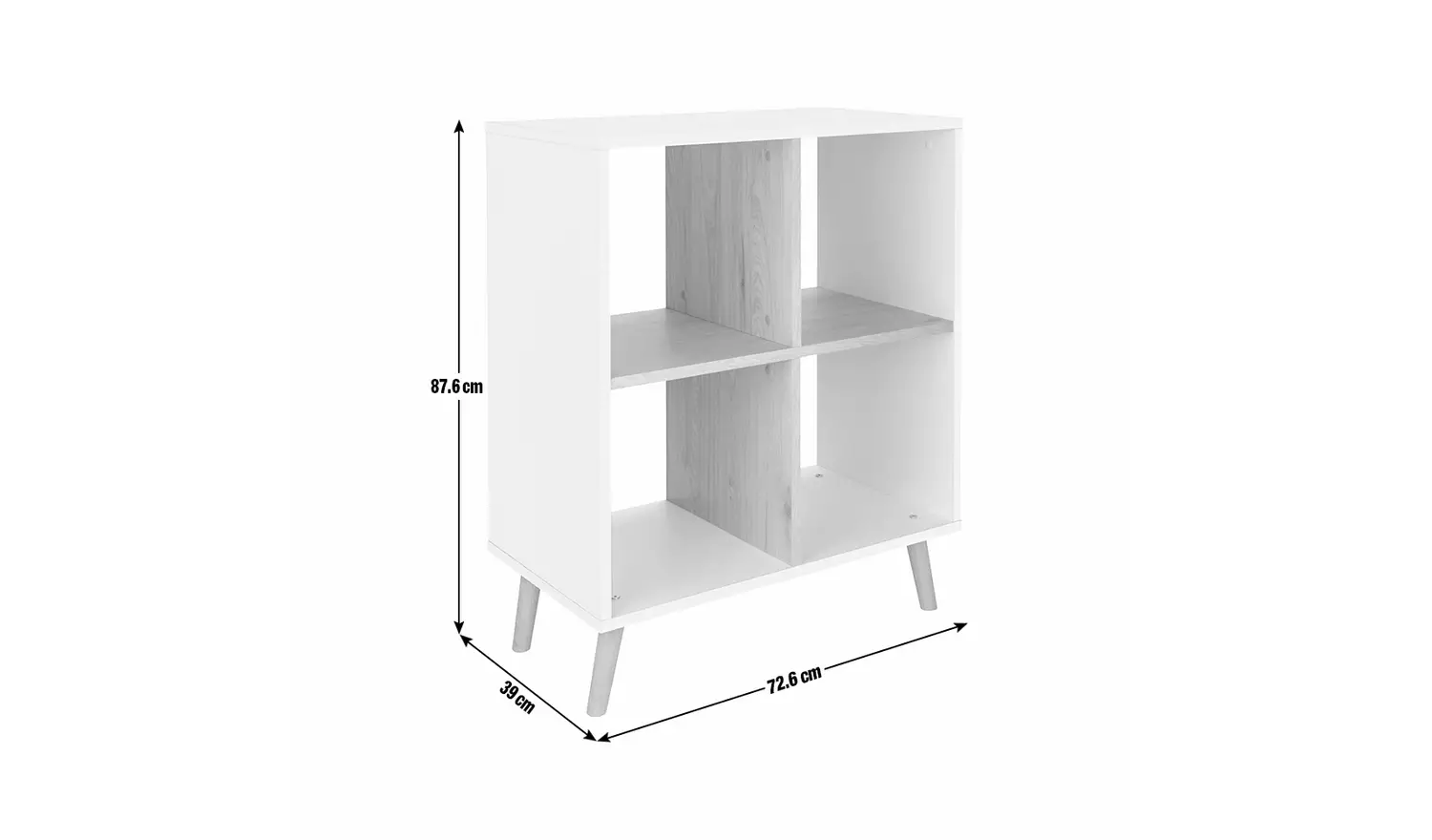 Habitat Skandi Deep Shelving Unit - White & Oak