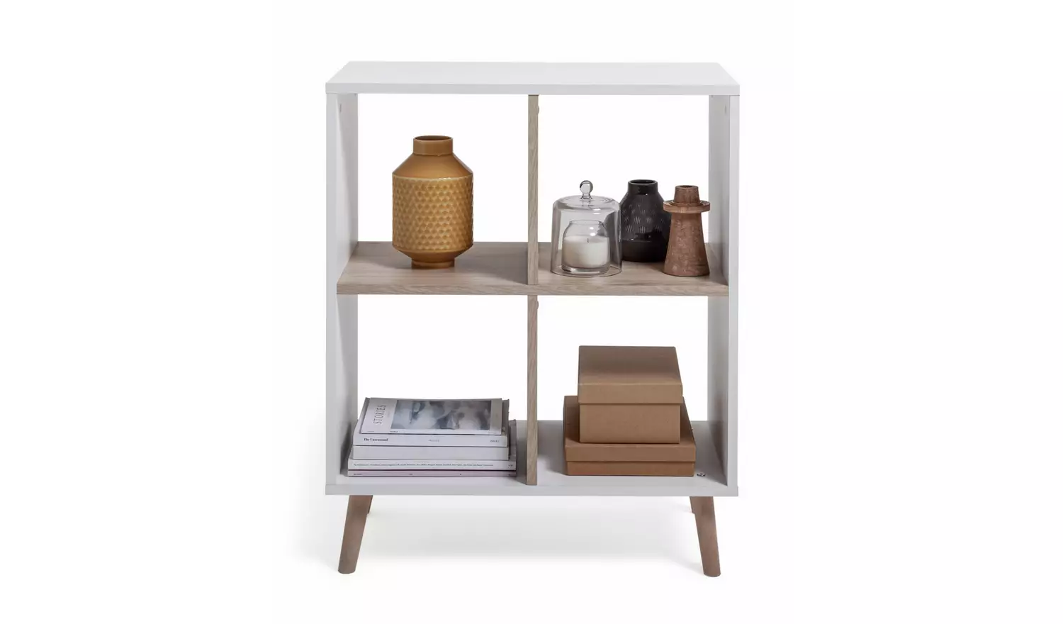 Habitat Skandi Deep Shelving Unit - White & Oak