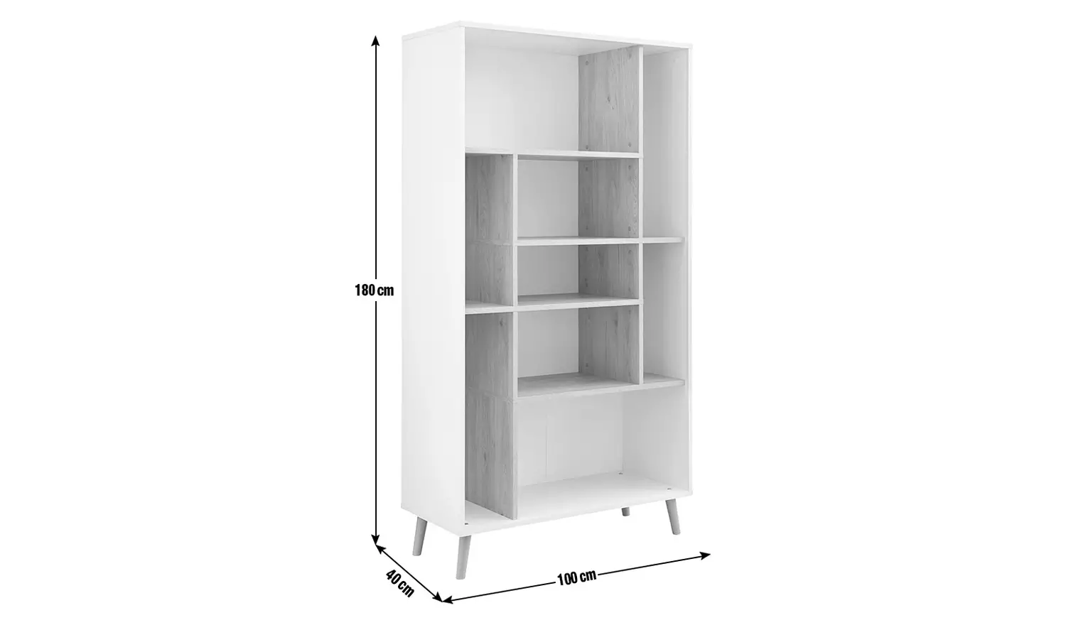 Habitat Skandi Wide Shelving Unit - Grey