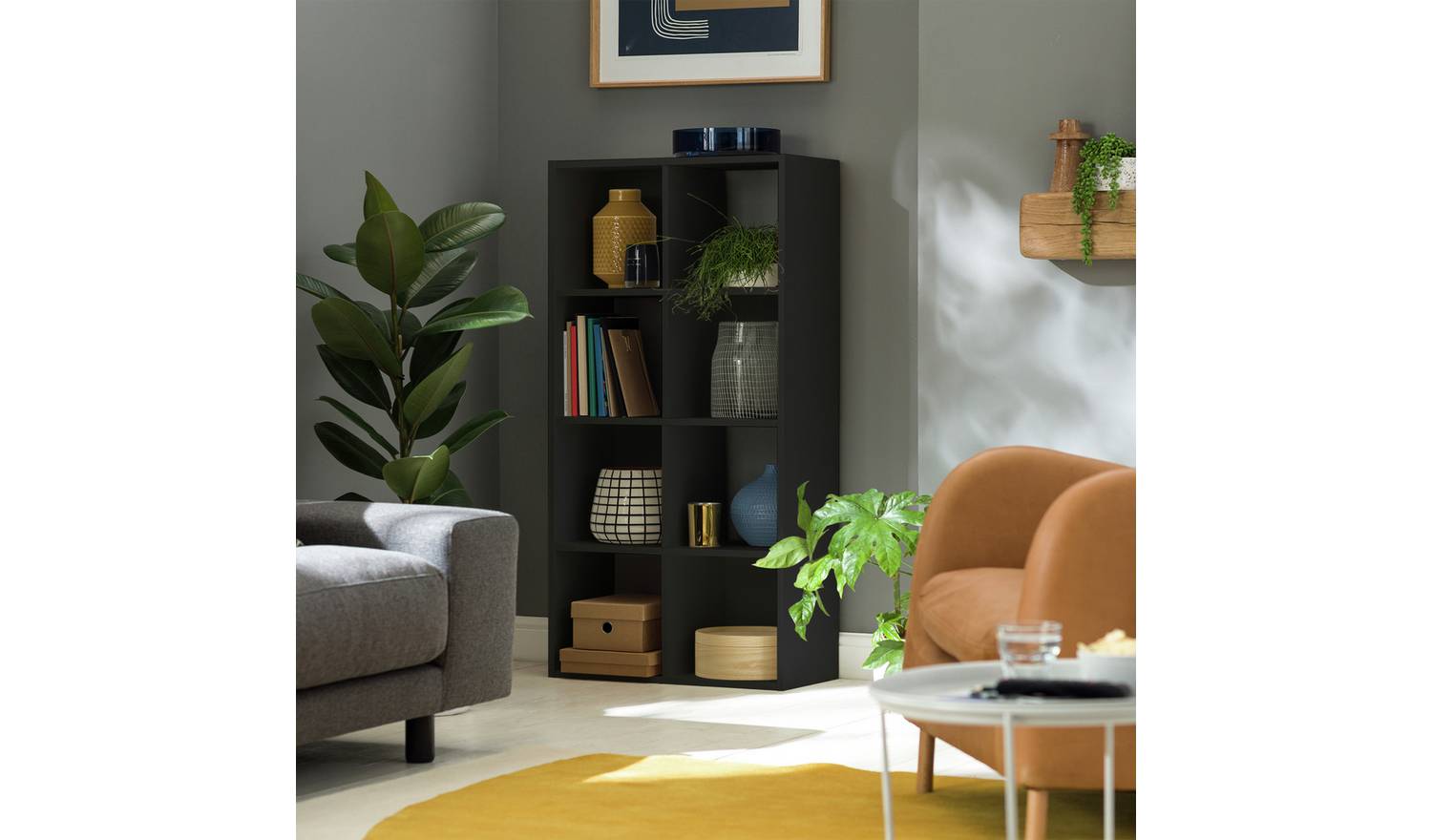 Argos Home Squares 8 Cube Storage Unit - Black