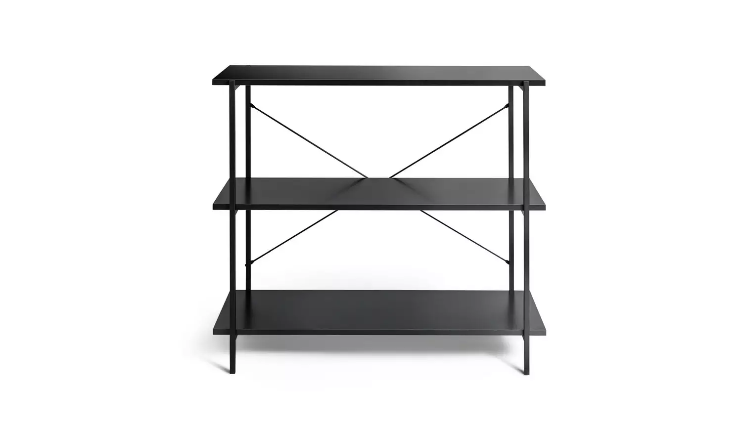Habitat Huckley 3 Tier Steel Shelving Unit- Black