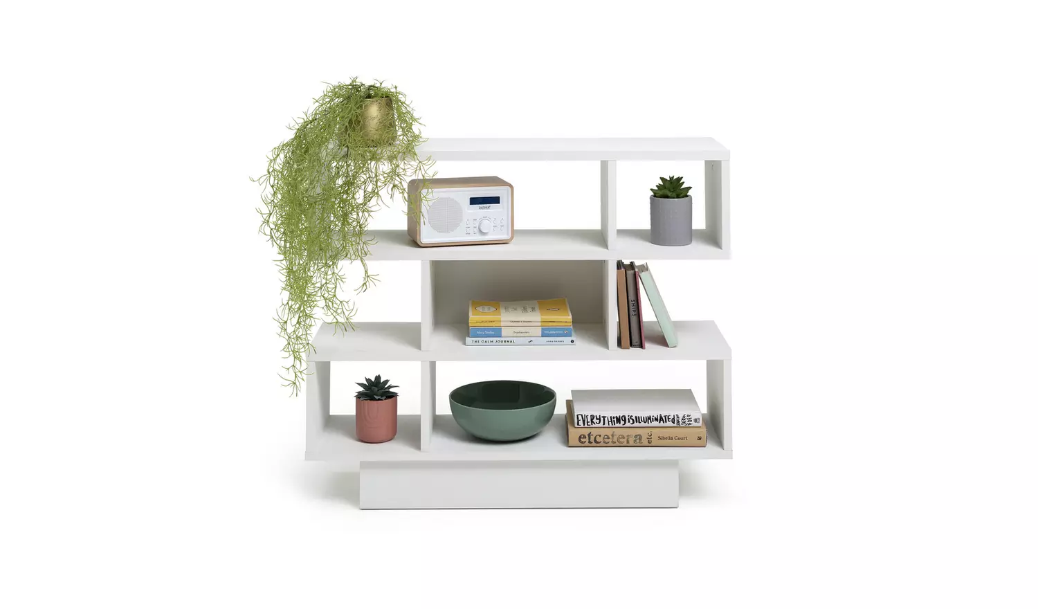 Argos Home Cubes Short Shallow Shelving Unit - White
