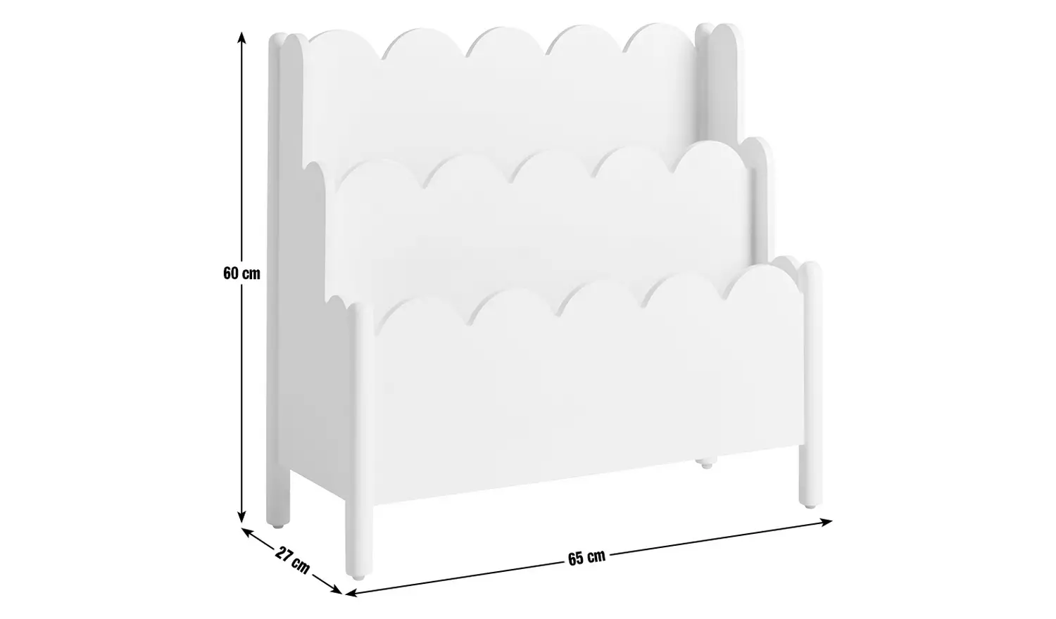 Habitat Kids Scalloped Bookcase - White