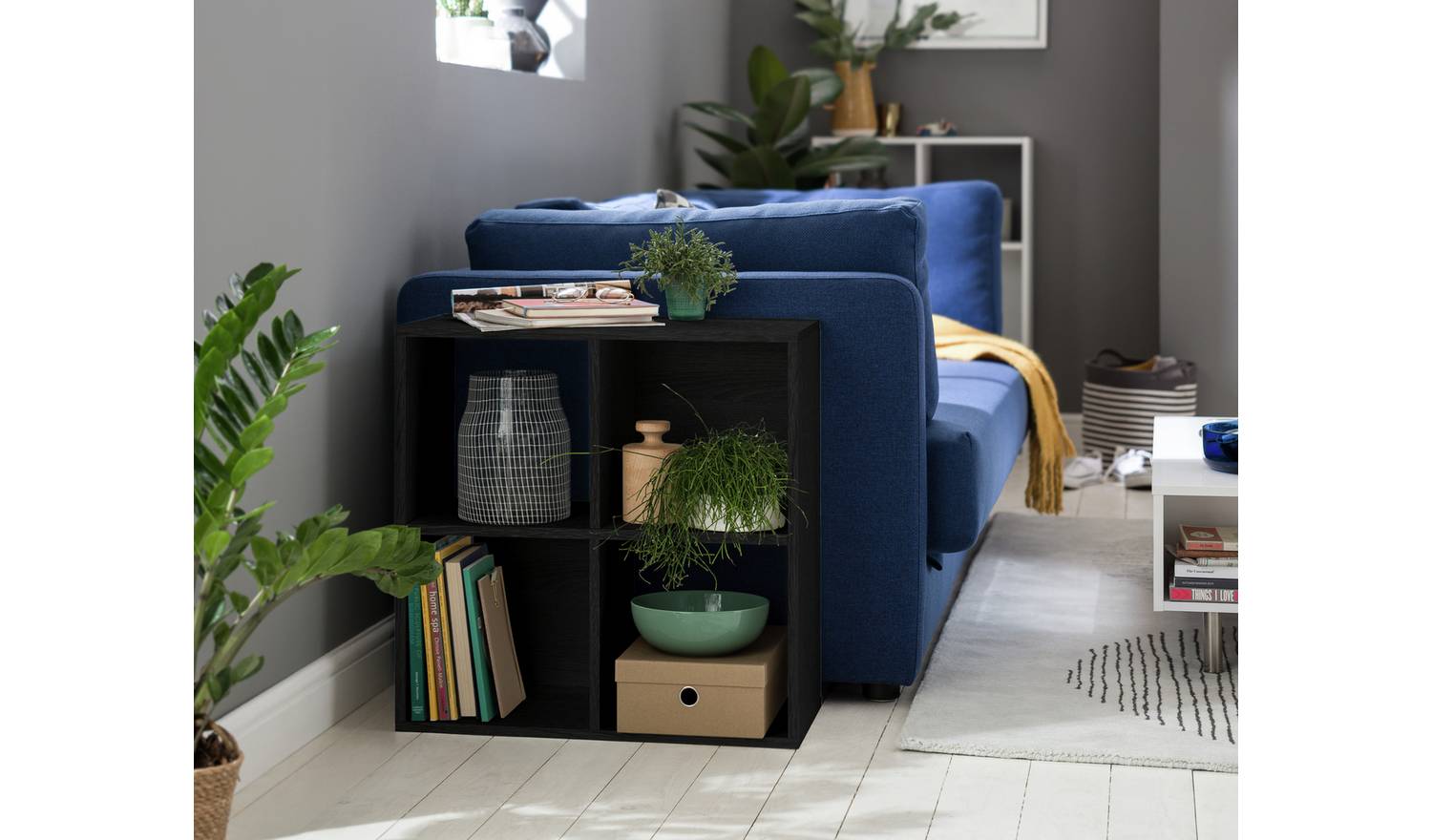 Argos Home Squares 4 Cube Storage Unit - Black