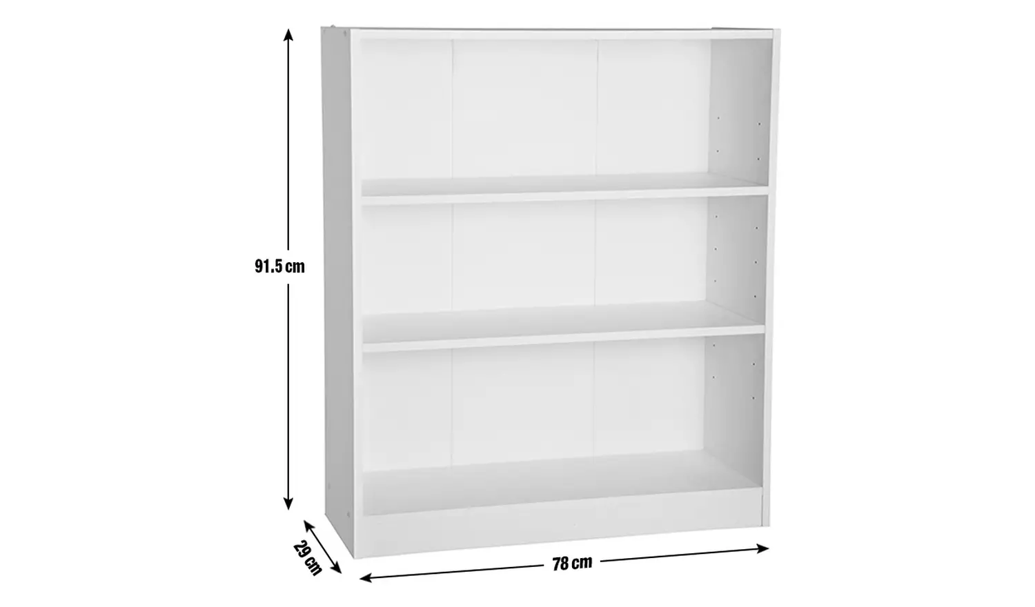 Argos Home Maine Short Bookcase - White