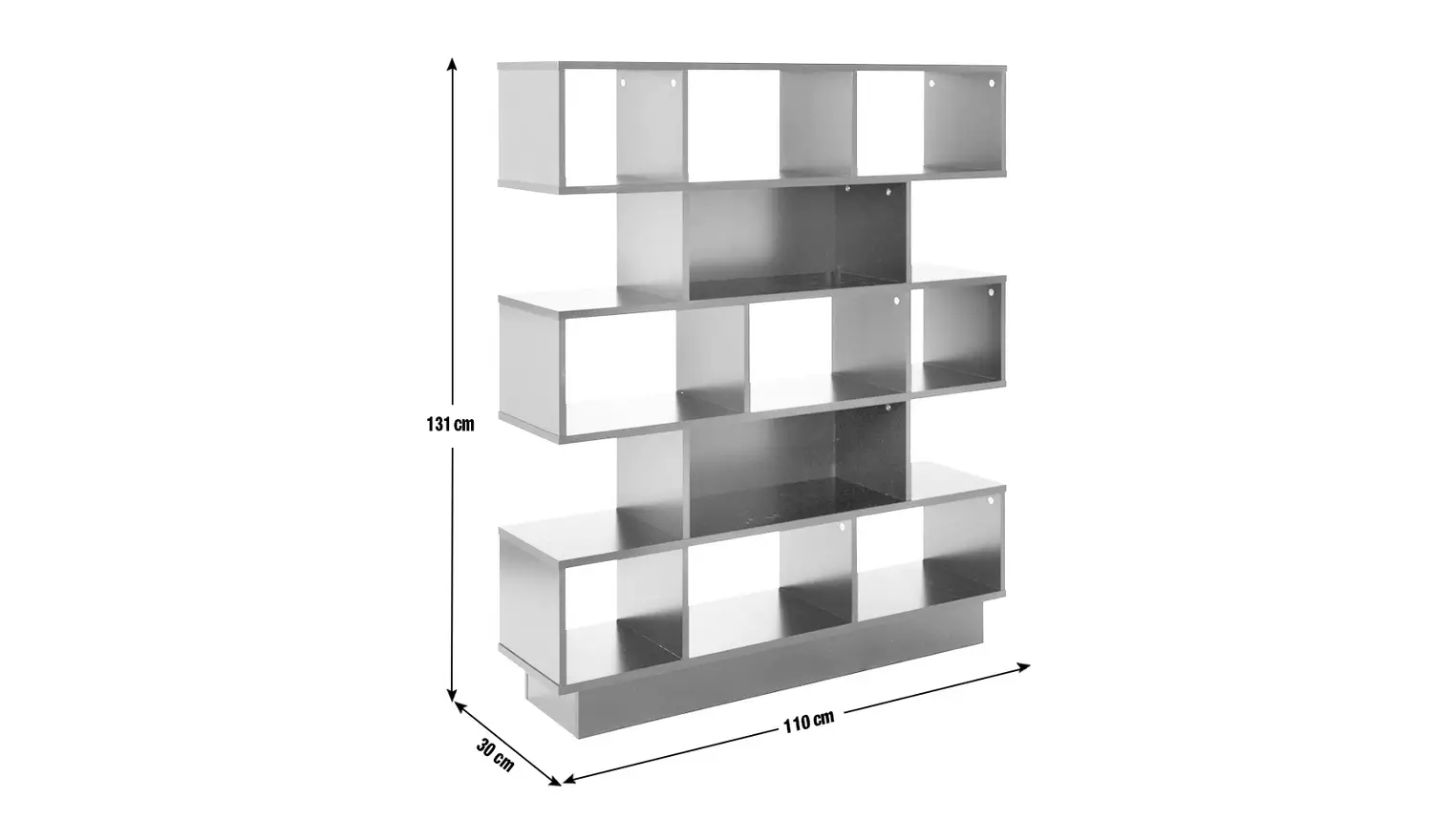 Argos Home Cube Wide Shelving Unit - Black