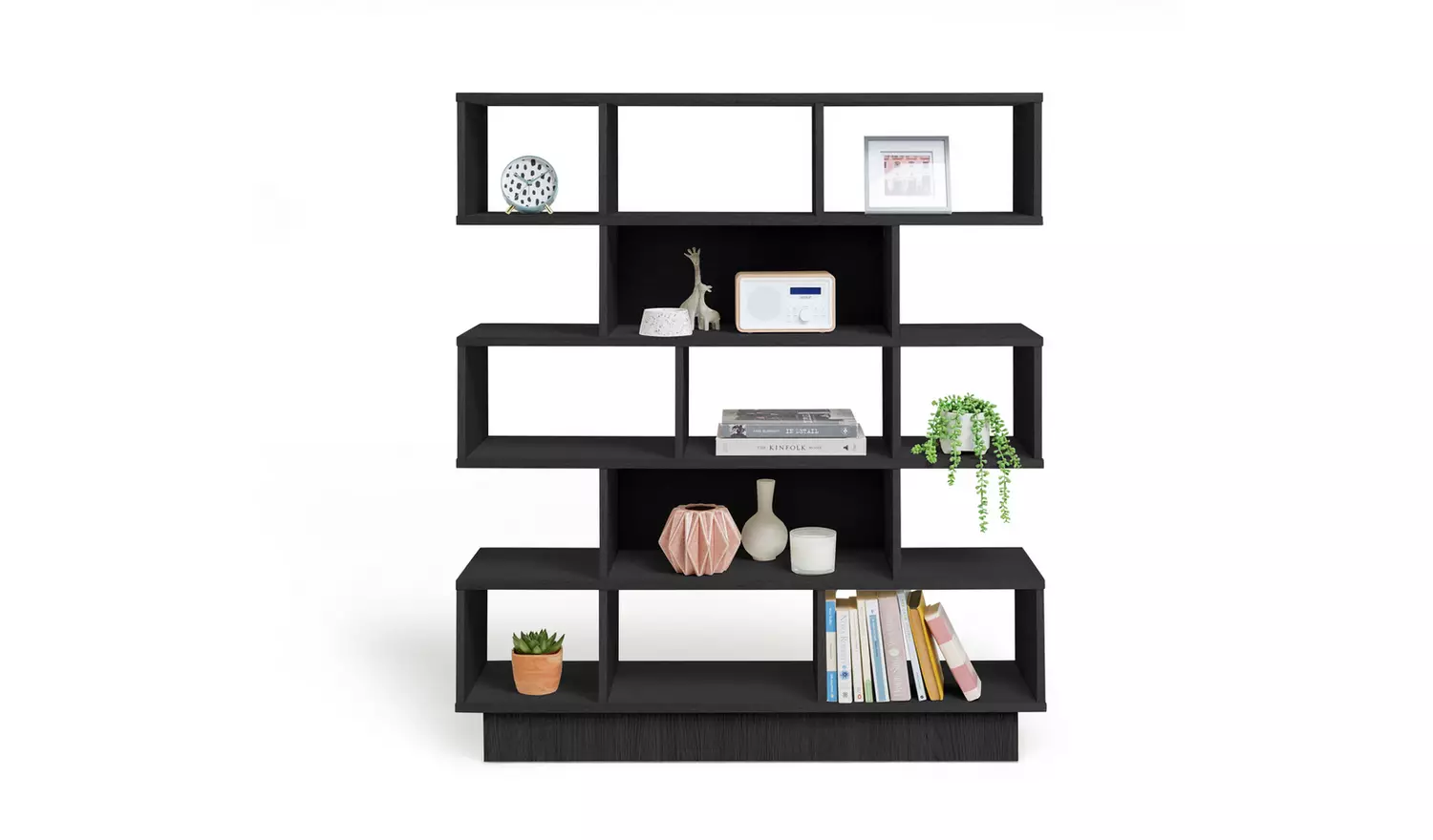 Argos Home Cube Wide Shelving Unit - Black