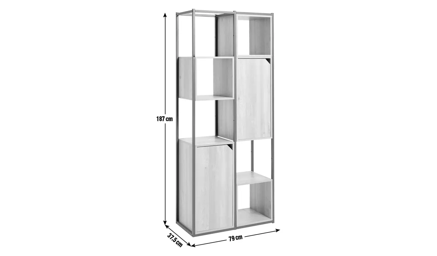 Argos Home Loft Living Tall Shelving Unit - Light Oak