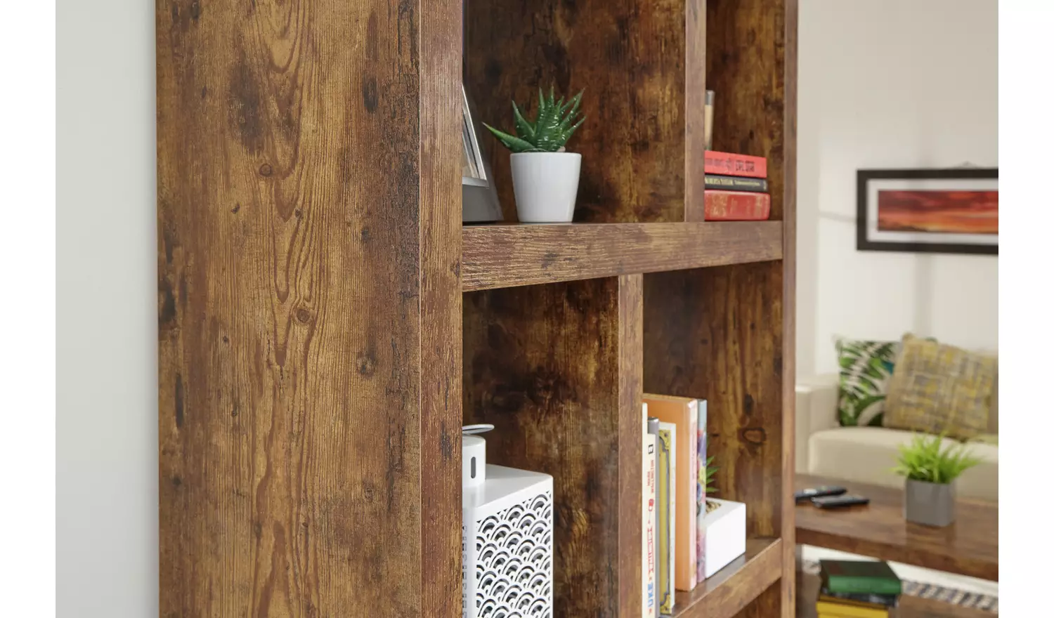 GFW Jakarta Wood Shelving Unit - Dark Wood