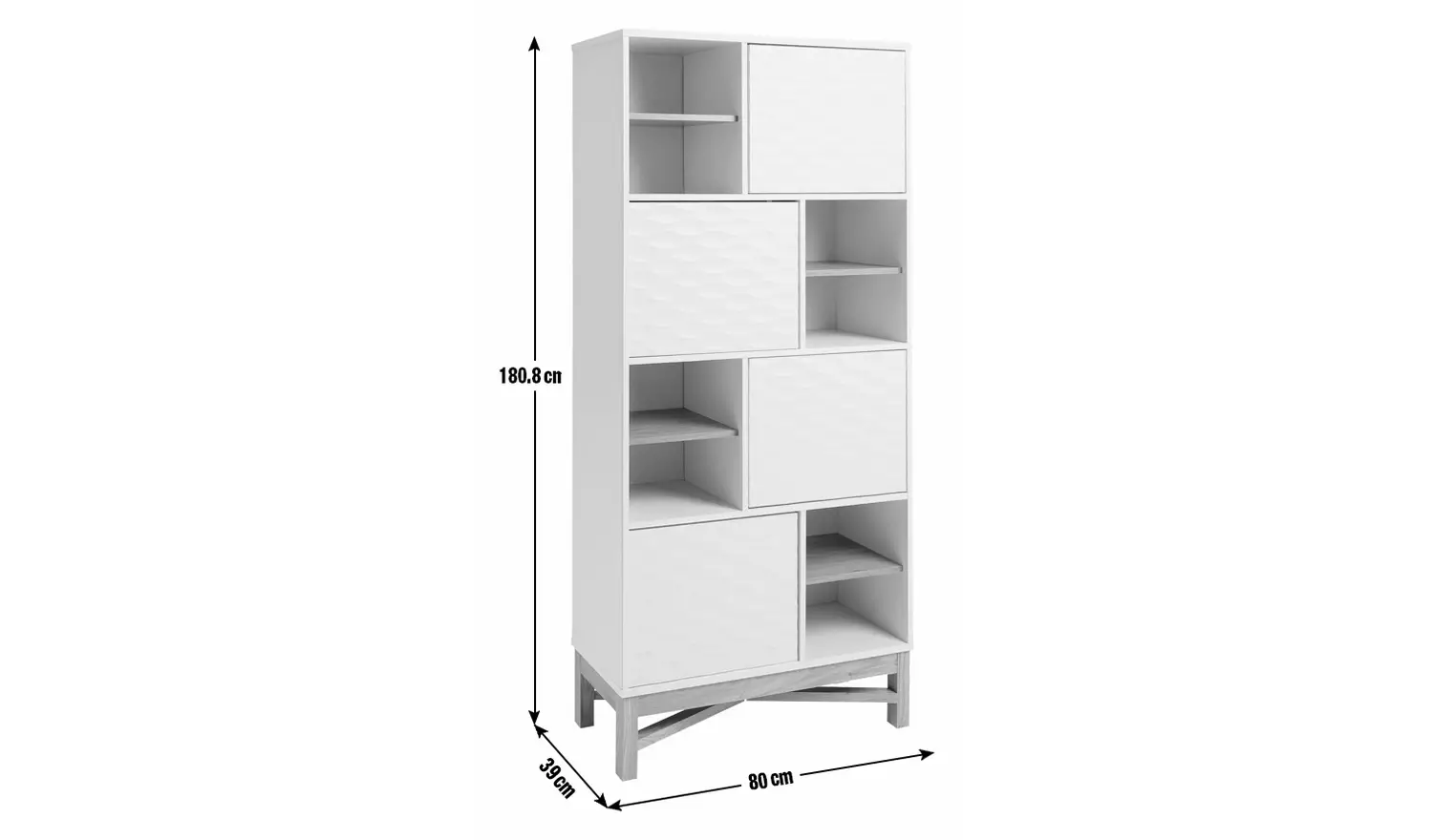 Habitat Zander Tall Shelving Unit - Two Tone