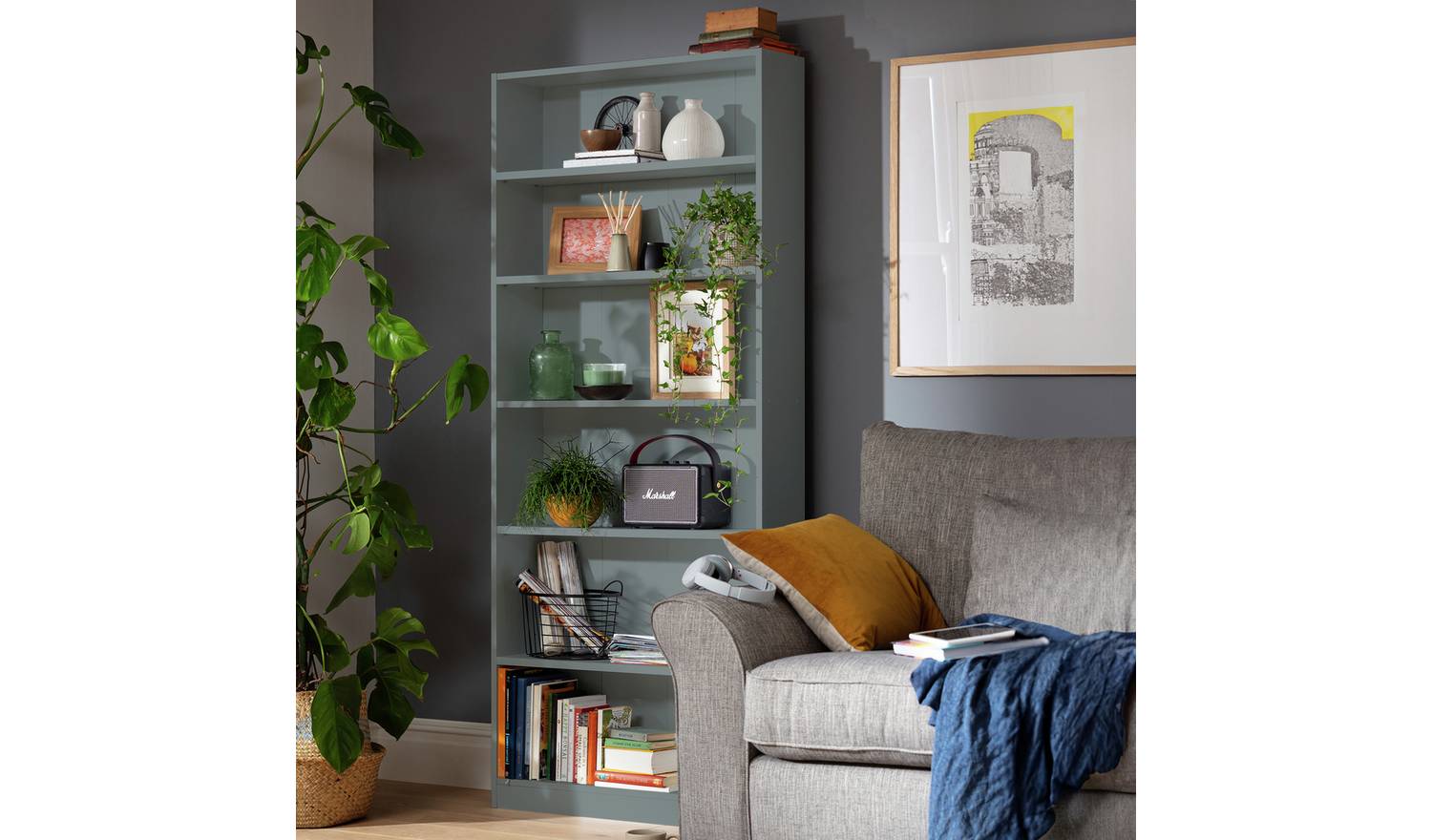 Argos Home Maine Bookcase - Grey