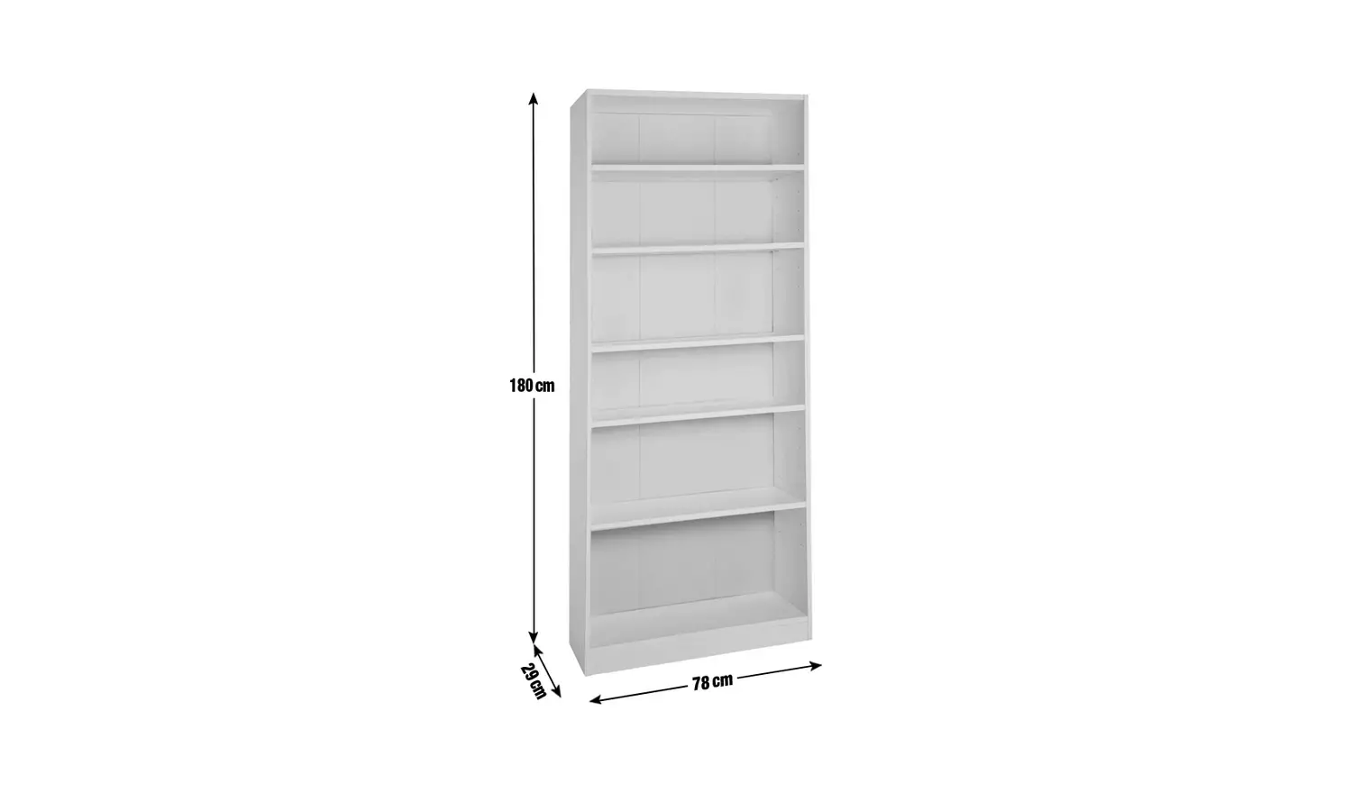 Argos Home Maine Deep Bookcase - Grey