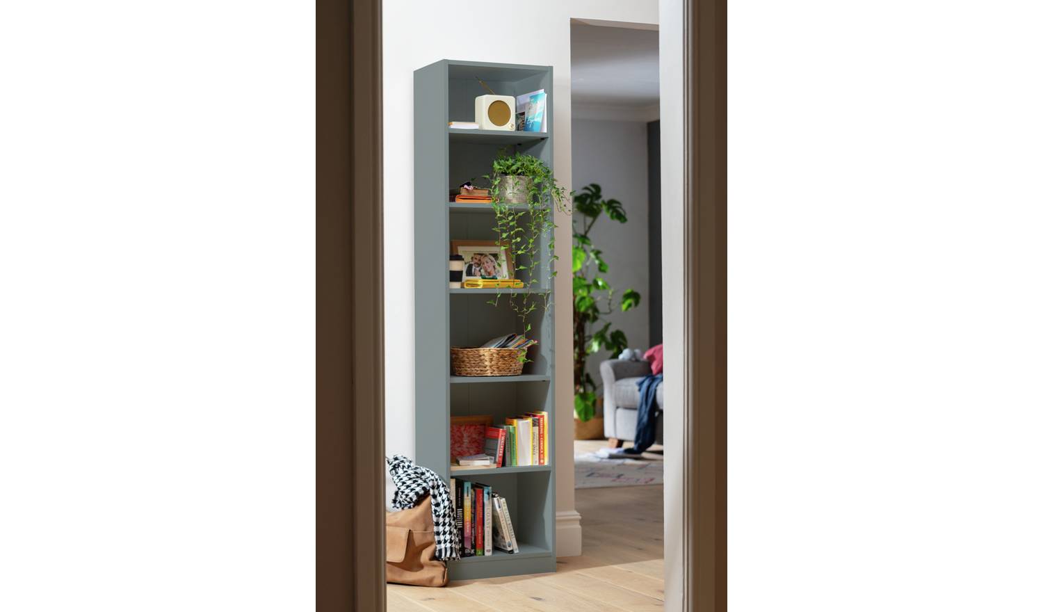Argos Home Maine Narrow Bookcase - Grey