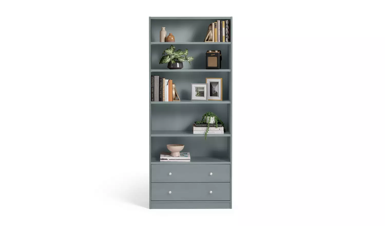 Argos Home Maine 2 Drawer Bookcase - Grey