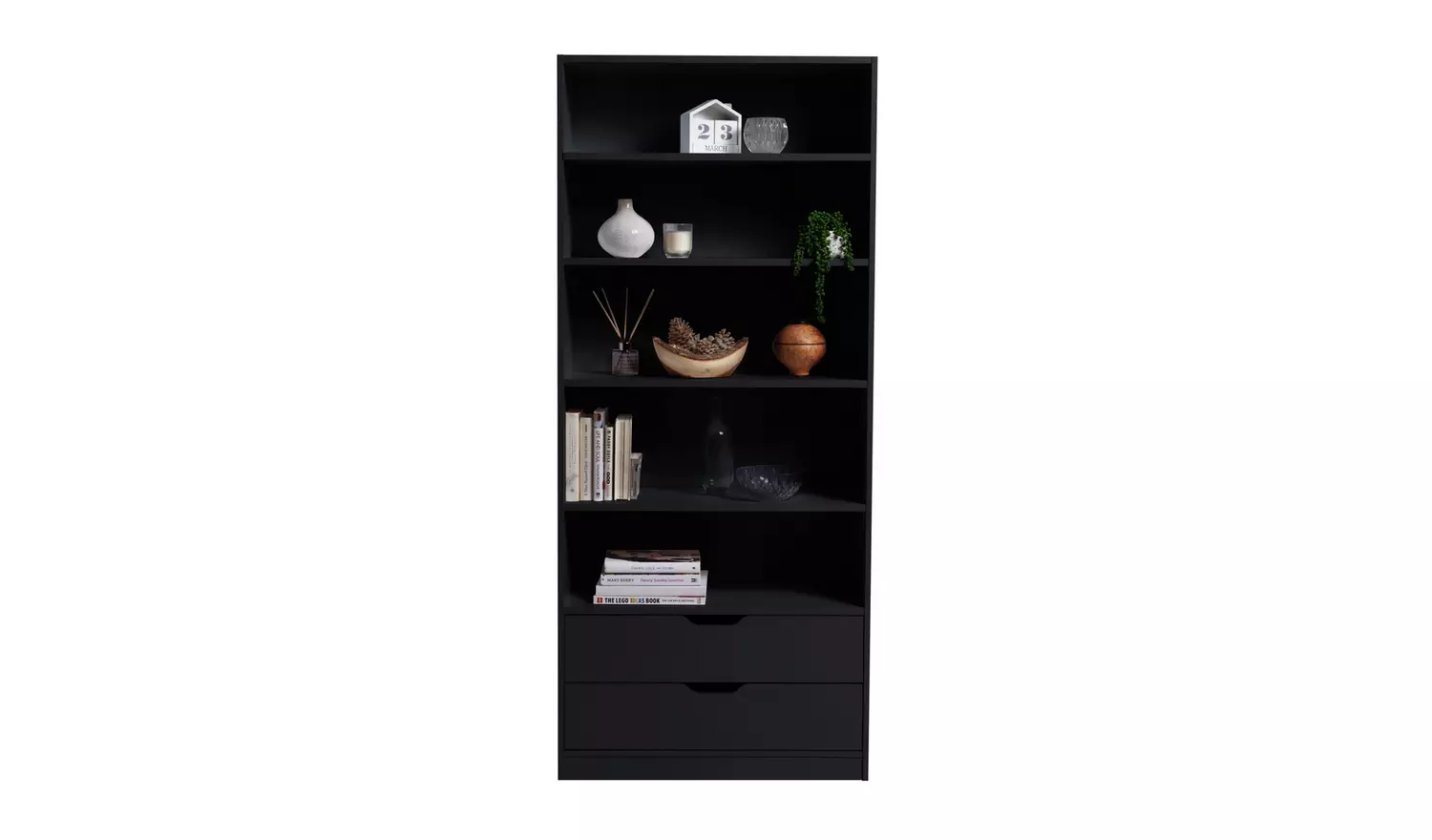 Habitat Compton 2 Drawer Bookcase - Black