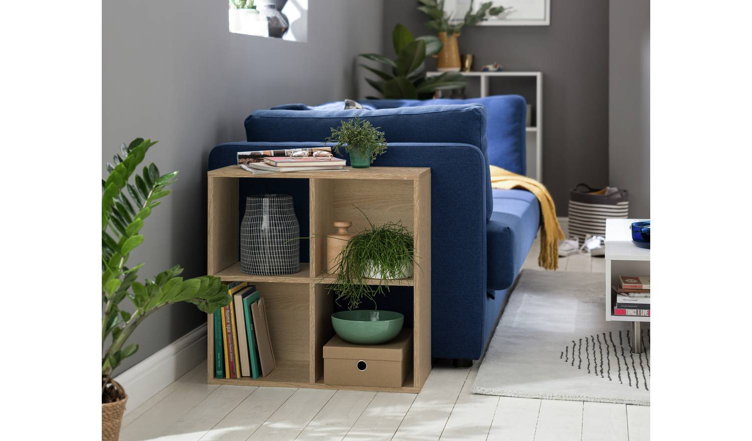 Argos Home Squares 4 Cube Storage Unit - Oak Effect