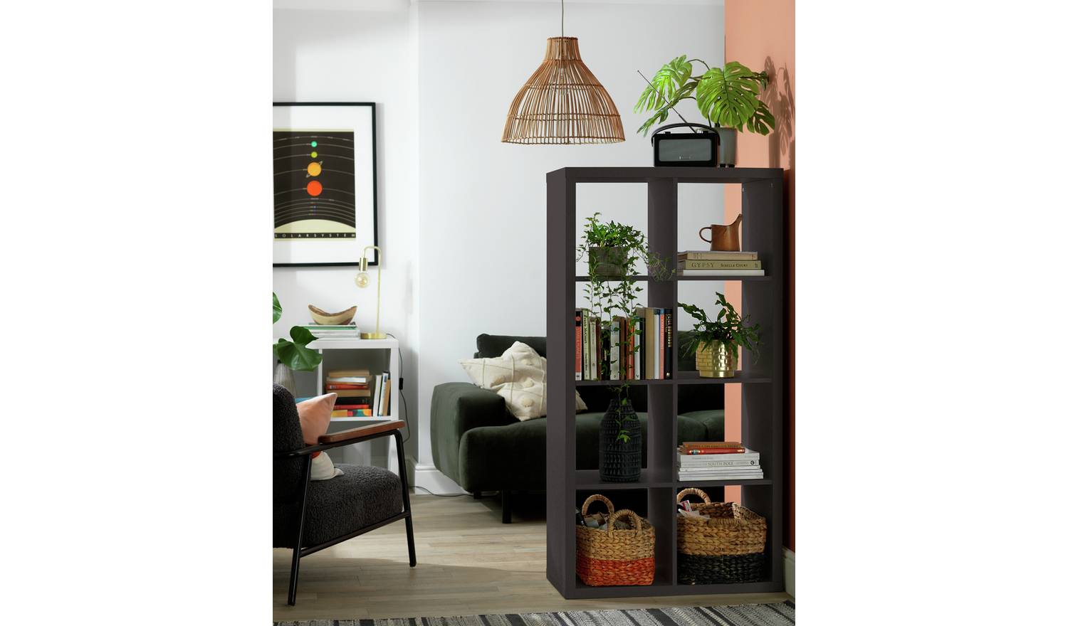 Habitat Squares Plus 8 Cube Storage Unit - Black