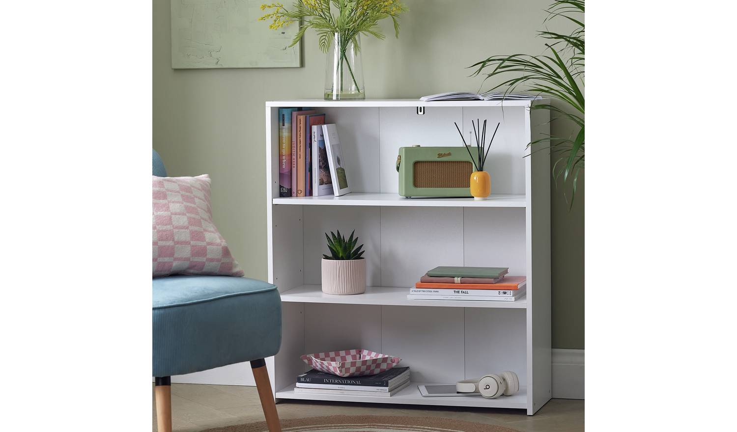 Argos Home Malibu Short Bookcase - White
