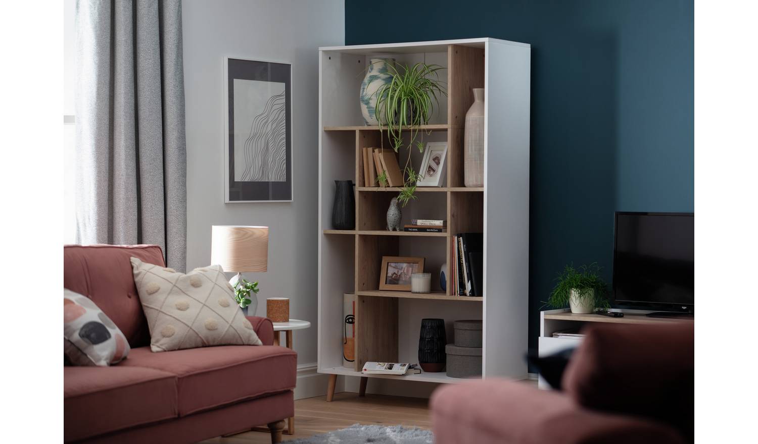 Habitat Skandi Wide Shelving Unit - Grey