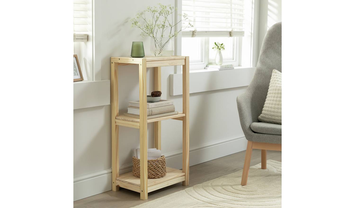 Argos Home Karee 3 Shelf Shelving Unit - Pine