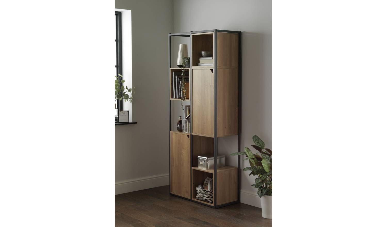 Argos Home Loft Living Tall Shelving Unit - Light Oak