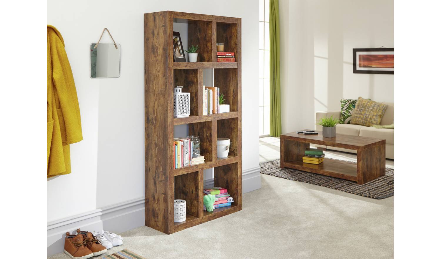 GFW Jakarta Wood Shelving Unit - Dark Wood