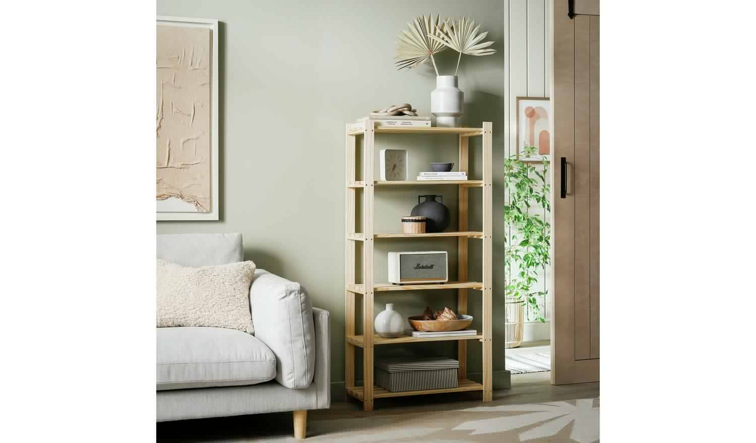 Argos Home Karee 6 Tier Shelving Unit - Natural