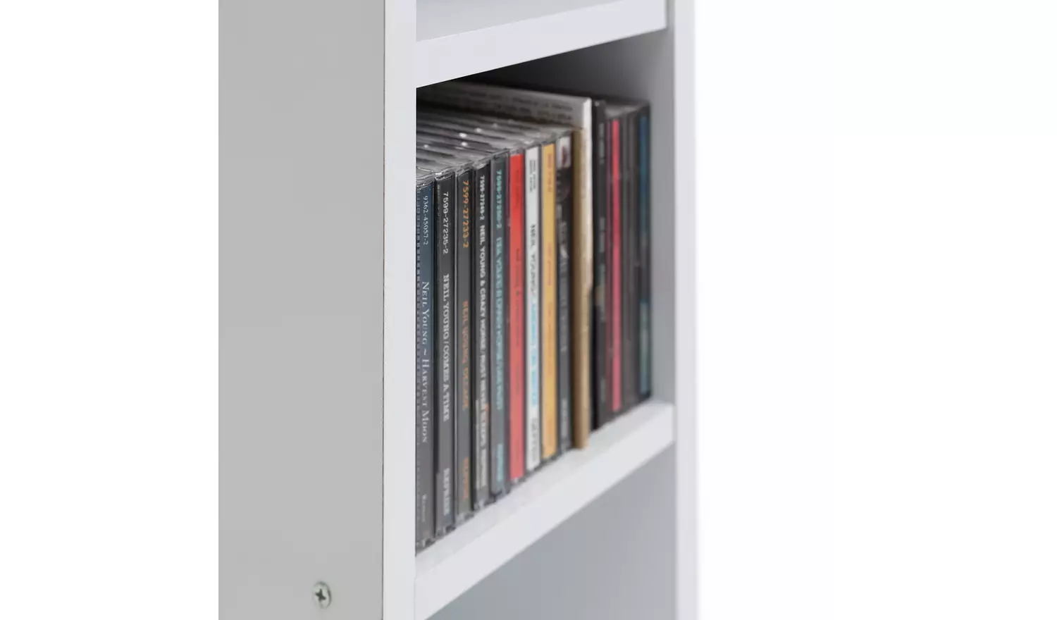 Argos Home Maine Tall CD and DVD Storage unit - White