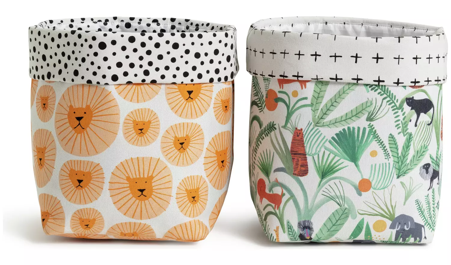 Habitat Pack of 2 Jungle & Lion Kids Storage Bags - Multi