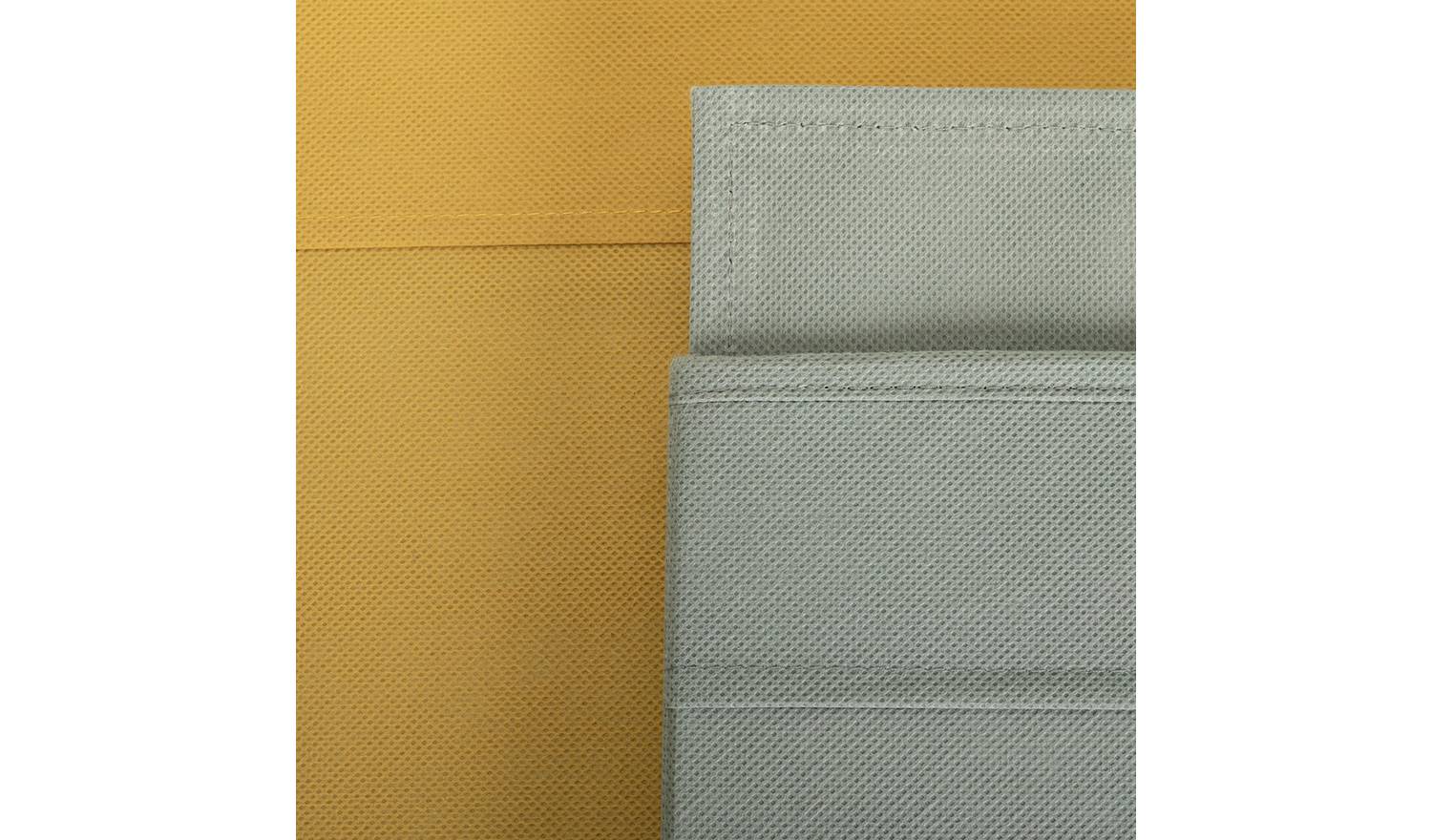 Argos Home Set of 4 Square Plus Boxes - Grey & Yellow