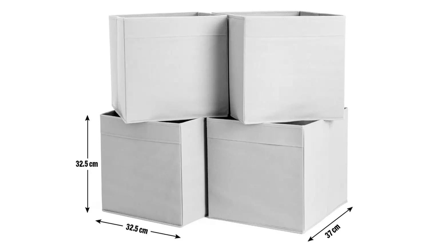 Argos Home Set of 4 Square Plus Boxes - Grey & Yellow