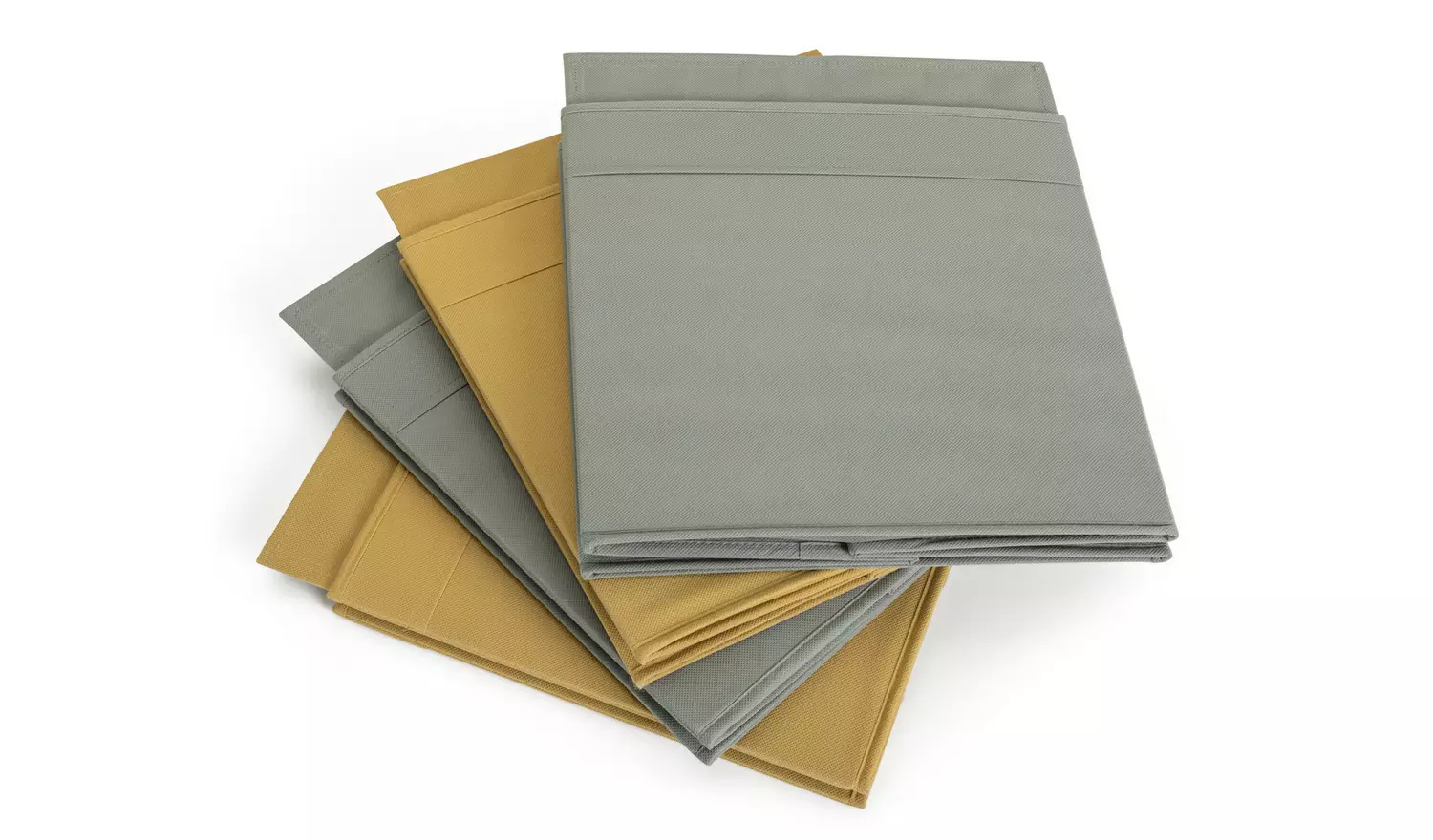 Argos Home Set of 4 Square Plus Boxes - Grey & Yellow