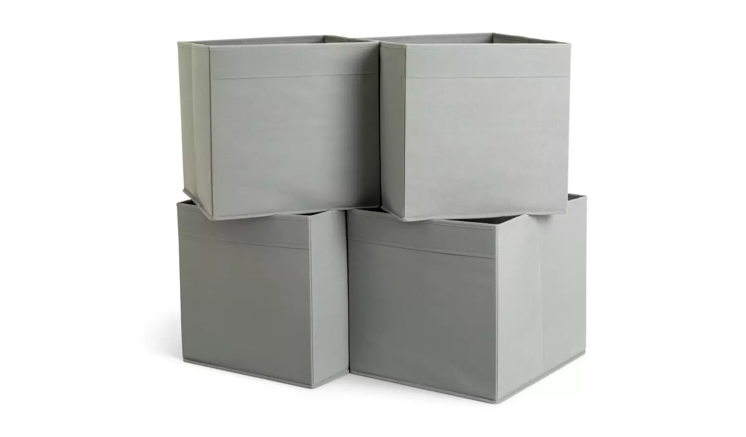 Argos Home Set of 4 Square Plus Boxes - Grey