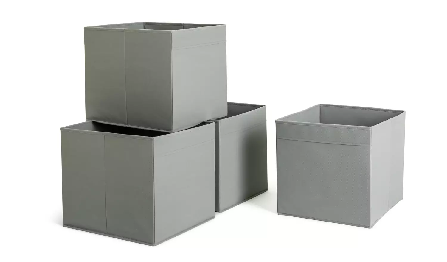 Argos Home Set of 4 Square Plus Boxes - Grey