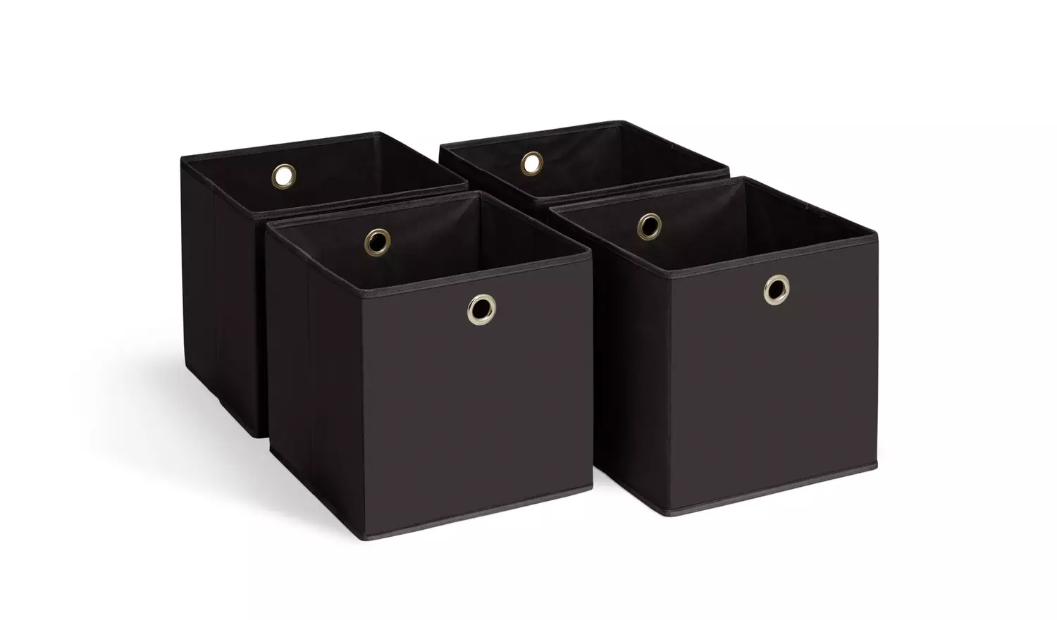 Argos Home Set of 4 Squares Boxes - Black
