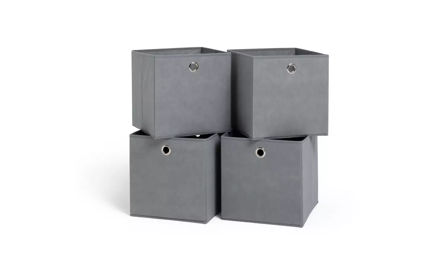 Argos Home Set of 4 Squares Boxes - Grey