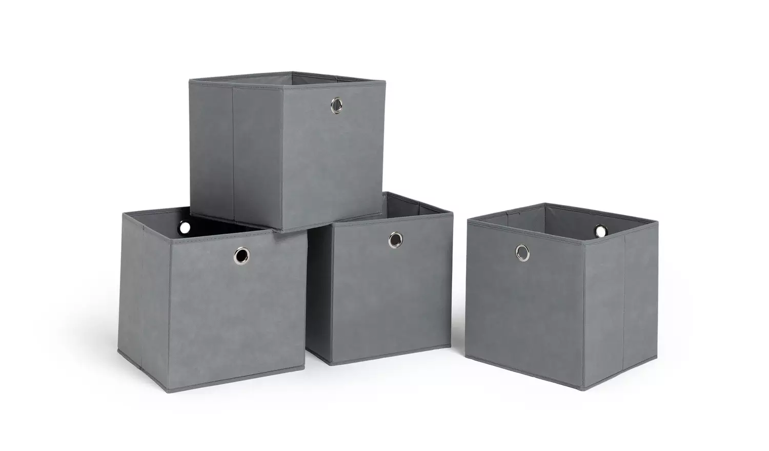 Argos Home Set of 4 Squares Boxes - Grey