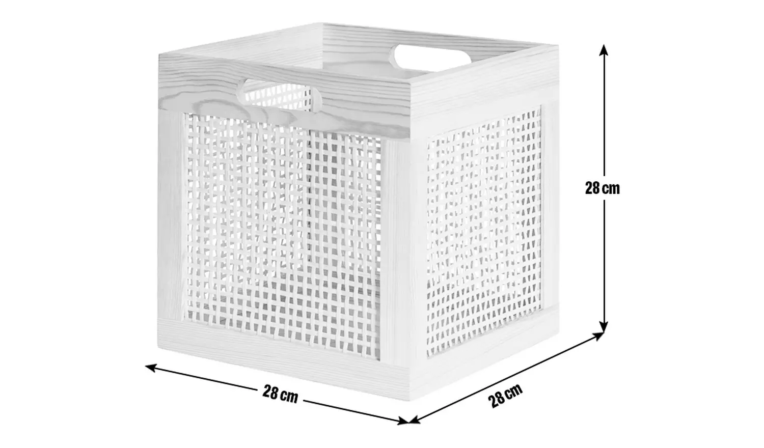 Habitat Set of 2 Rattan Square Boxes - Natural