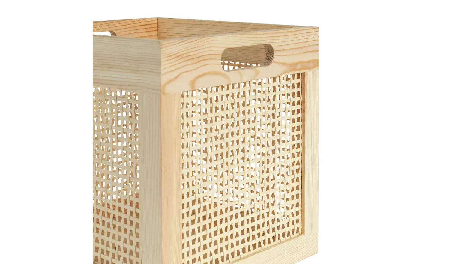 Habitat Set of 2 Rattan Square Boxes - Natural